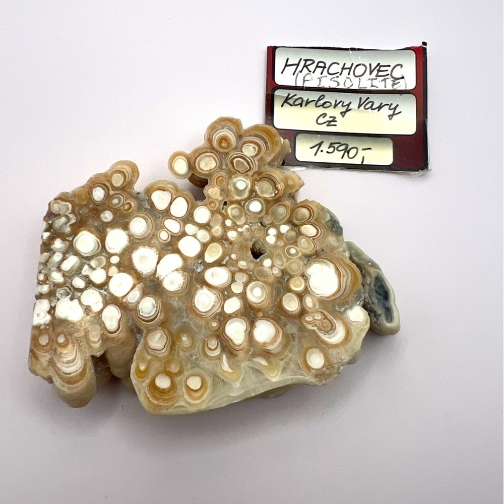 Pisolite -  a sedimentary rock made of pisoids.